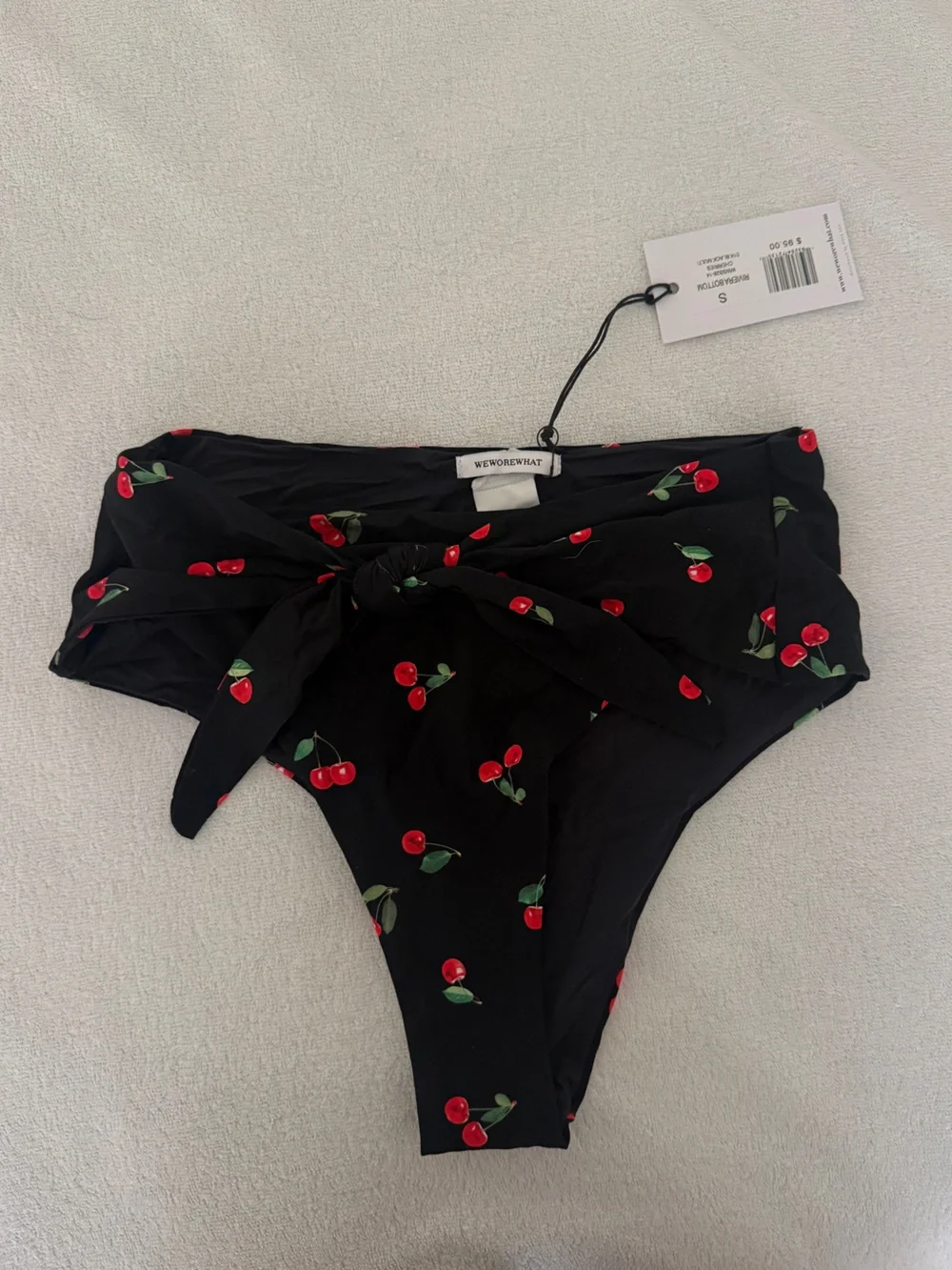 NWT- Weworewhat Cherry Riviera Bikini Bottoms- S